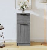 VidaXL Dressoir 30x30x70 cm bewerkt hout grijs sonoma eikenkleurig