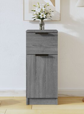 VidaXL Dressoir 30x30x70 cm bewerkt hout grijs sonoma eikenkleurig