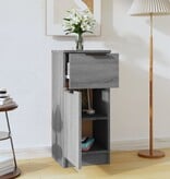 VidaXL Dressoir 30x30x70 cm bewerkt hout grijs sonoma eikenkleurig