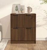 VidaXL Dressoir 60x30x70 cm bewerkt hout bruineikenkleurig
