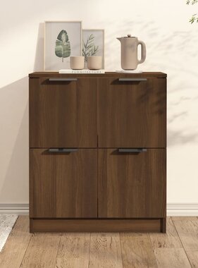 VidaXL Dressoir 60x30x70 cm bewerkt hout bruineikenkleurig