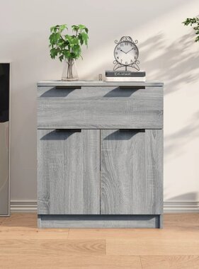 VidaXL Dressoir 60x30x70 cm bewerkt hout grijs sonoma eiken