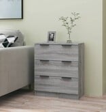 VidaXL Dressoir 60x30x70 cm bewerkt hout grijs sonoma eikenkleurig