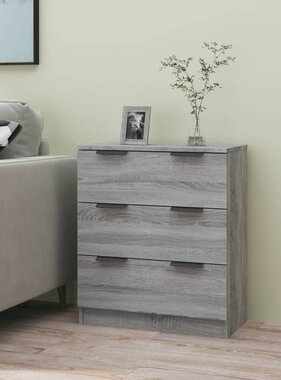 VidaXL Dressoir 60x30x70 cm bewerkt hout grijs sonoma eikenkleurig