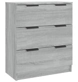 VidaXL Dressoir 60x30x70 cm bewerkt hout grijs sonoma eikenkleurig