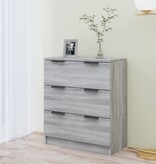 VidaXL Dressoir 60x30x70 cm bewerkt hout grijs sonoma eikenkleurig