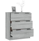 VidaXL Dressoir 60x30x70 cm bewerkt hout grijs sonoma eikenkleurig
