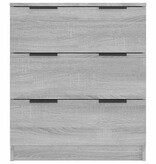 VidaXL Dressoir 60x30x70 cm bewerkt hout grijs sonoma eikenkleurig
