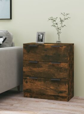 VidaXL Dressoir 60x30x70 cm bewerkt hout gerookt eikenkleurig