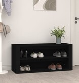 VidaXL Schoenenrek 100x35x45 cm bewerkt hout zwart