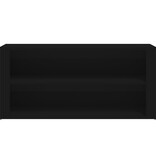 VidaXL Schoenenrek 100x35x45 cm bewerkt hout zwart