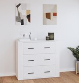 VidaXL Dressoir 80x33x70 cm bewerkt hout wit