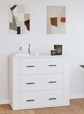 VidaXL Dressoir 80x33x70 cm bewerkt hout wit