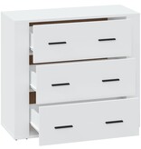 VidaXL Dressoir 80x33x70 cm bewerkt hout wit