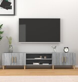 VidaXL Tv-meubel 180x31,5x40 cm bewerkt hout grijs sonoma eikenkleurig
