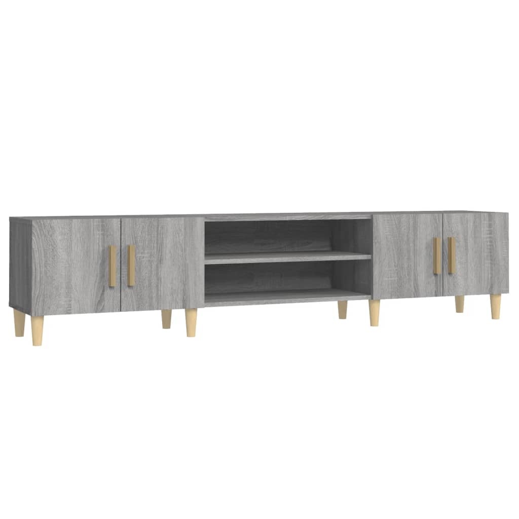 VidaXL Tv-meubel 180x31,5x40 cm bewerkt hout grijs sonoma eikenkleurig