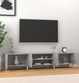 VidaXL Tv-meubel 180x31,5x40 cm bewerkt hout grijs sonoma eikenkleurig