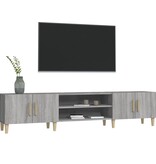 VidaXL Tv-meubel 180x31,5x40 cm bewerkt hout grijs sonoma eikenkleurig