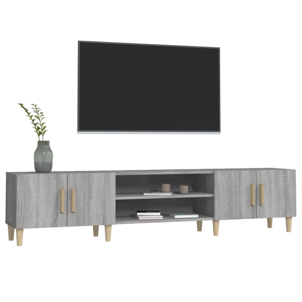 VidaXL Tv-meubel 180x31,5x40 cm bewerkt hout grijs sonoma eikenkleurig