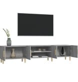VidaXL Tv-meubel 180x31,5x40 cm bewerkt hout grijs sonoma eikenkleurig