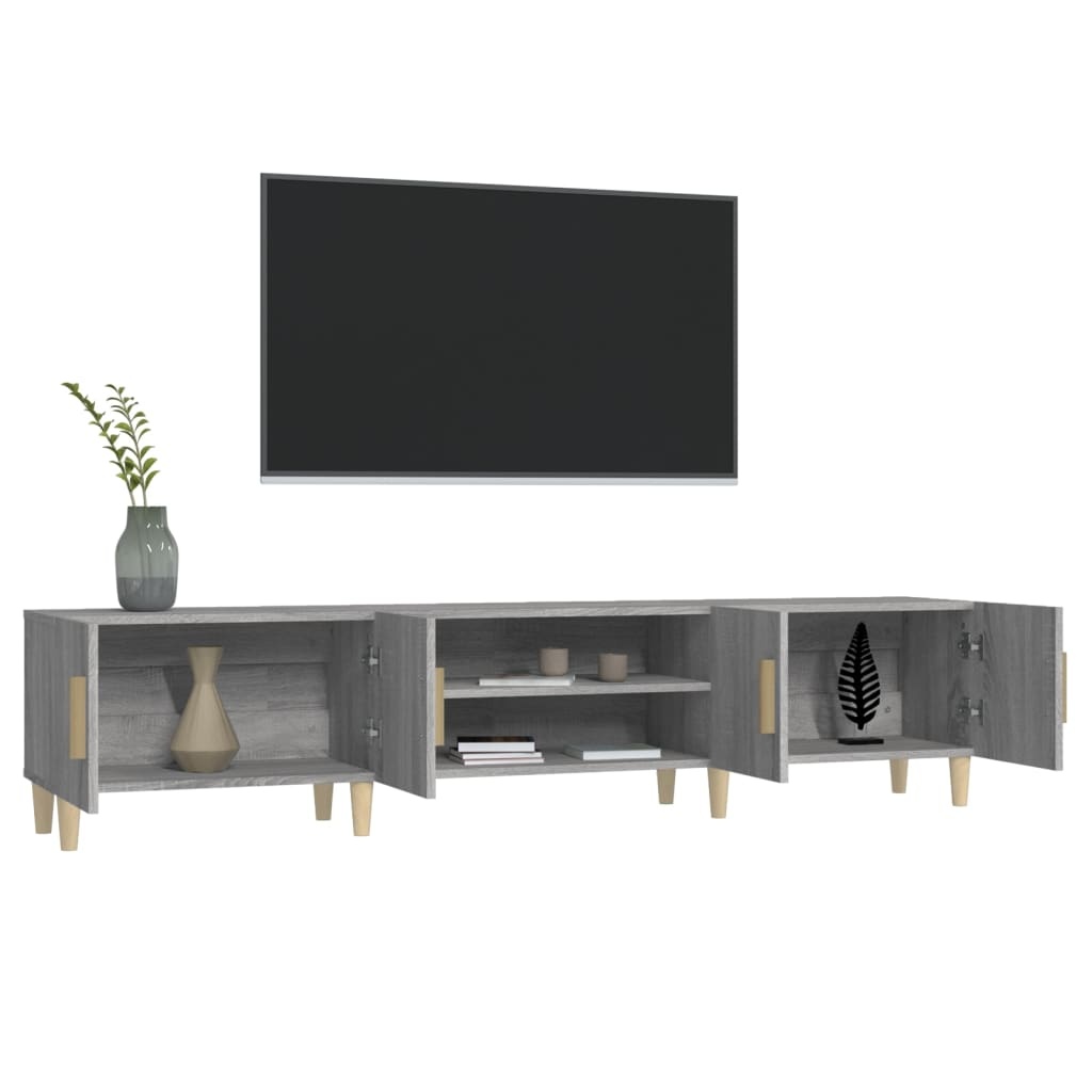 VidaXL Tv-meubel 180x31,5x40 cm bewerkt hout grijs sonoma eikenkleurig