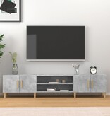 VidaXL Tv-meubel 180x31,5x40 cm bewerkt hout betongrijs