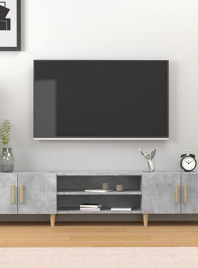 VidaXL Tv-meubel 180x31,5x40 cm bewerkt hout betongrijs