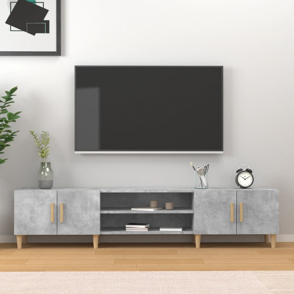 VidaXL Tv-meubel 180x31,5x40 cm bewerkt hout betongrijs