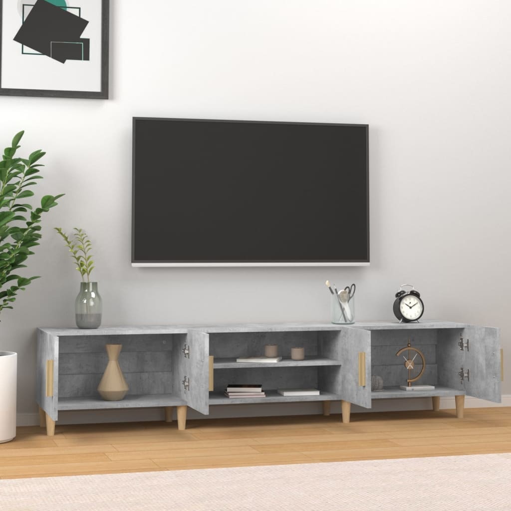 VidaXL Tv-meubel 180x31,5x40 cm bewerkt hout betongrijs