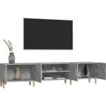 VidaXL Tv-meubel 180x31,5x40 cm bewerkt hout betongrijs