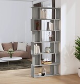 VidaXL Boekenkast/kamerscherm 80x24x192 cm bewerkt hout grijs sonoma