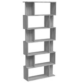 VidaXL Boekenkast/kamerscherm 80x24x192 cm bewerkt hout grijs sonoma