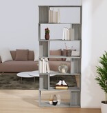 VidaXL Boekenkast/kamerscherm 80x24x192 cm bewerkt hout grijs sonoma