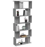 VidaXL Boekenkast/kamerscherm 80x24x192 cm bewerkt hout grijs sonoma