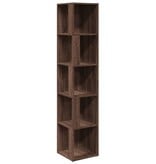 VidaXL Hoekkast 33x33x164,5 cm bewerkt hout bruin eikenkleur