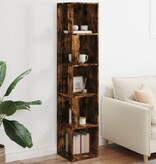 VidaXL Hoekkast 33x33x164,5 cm bewerkt hout gerookt eikenkleurig