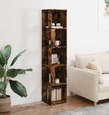 VidaXL Hoekkast 33x33x164,5 cm bewerkt hout gerookt eikenkleurig