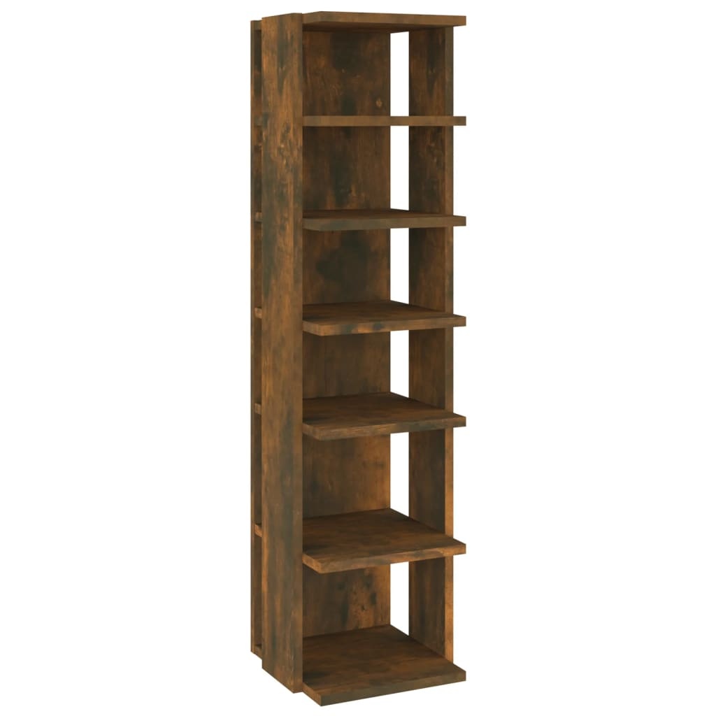 VidaXL Schoenenrekken 2 st 27,5x27x102 cm bewerkt hout gerookt eiken