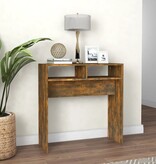 VidaXL Wandtafel 78x30x80 cm bewerkt hout gerookt eikenkleurig