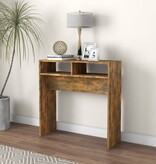 VidaXL Wandtafel 78x30x80 cm bewerkt hout gerookt eikenkleurig