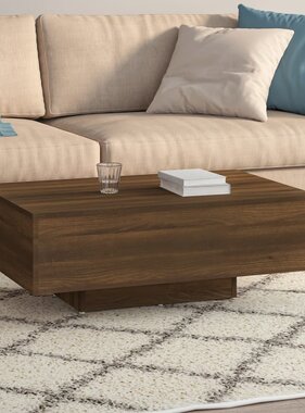 VidaXL Salontafel 85x55x31 cm bewerkt hout bruin eikenkleur