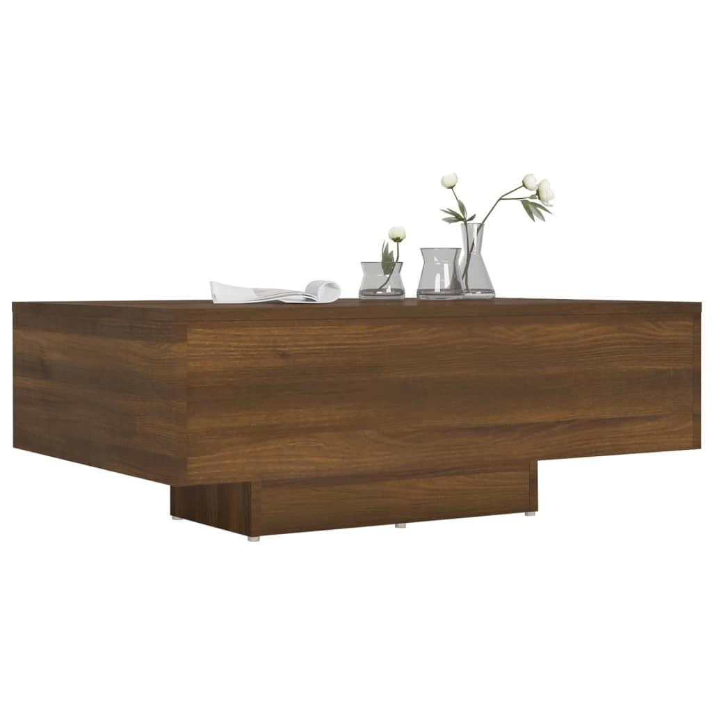 VidaXL Salontafel 85x55x31 cm bewerkt hout bruin eikenkleur