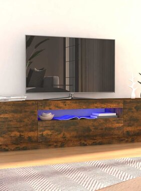 VidaXL Tv-meubel met LED-verlichting 160x35x40 cm gerookt eikenkleurig