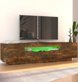VidaXL Tv-meubel met LED-verlichting 160x35x40 cm gerookt eikenkleurig