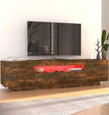 VidaXL Tv-meubel met LED-verlichting 160x35x40 cm gerookt eikenkleurig