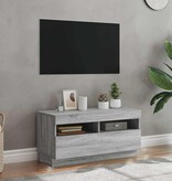 VidaXL Tv-meubel met LED-verlichting 80x35x40 cm grijs sonoma eiken