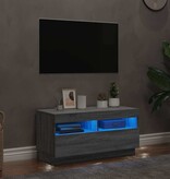 VidaXL Tv-meubel met LED-verlichting 80x35x40 cm grijs sonoma eiken