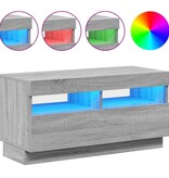 VidaXL Tv-meubel met LED-verlichting 80x35x40 cm grijs sonoma eiken