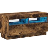 VidaXL Tv-meubel met LED-verlichting 80x35x40 cm gerookt eikenkleurig