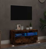 VidaXL Tv-meubel met LED-verlichting 80x35x40 cm gerookt eikenkleurig